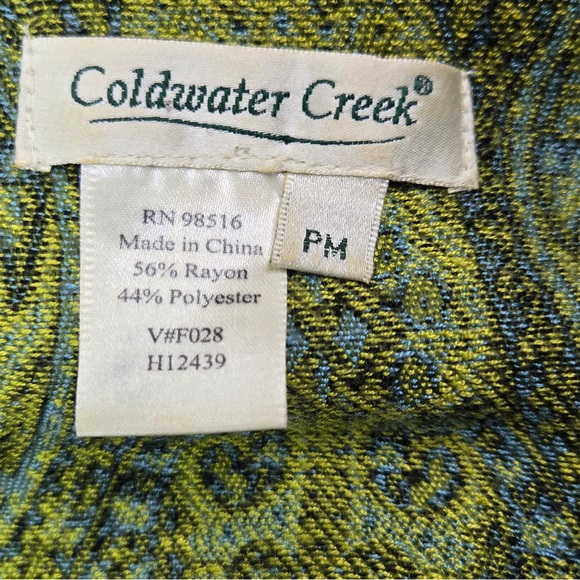 Coldwater Creek Green Paisley Women's Jacket💕 - Picture 4 of 4